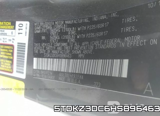 5TDKZ3DC6HS896463 фото 8