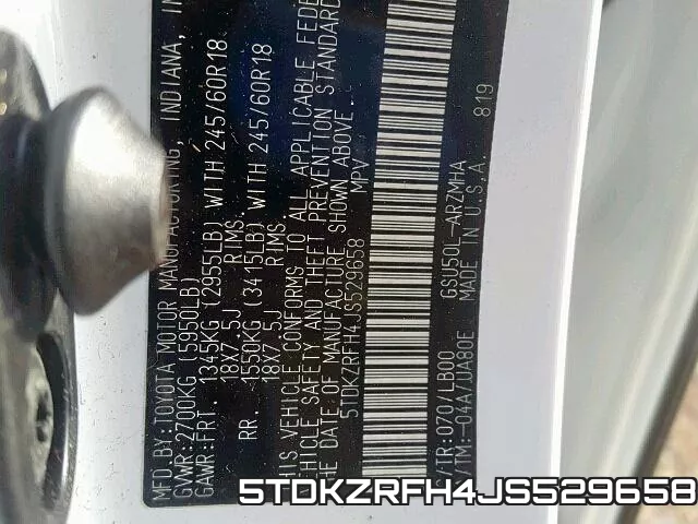 5TDKZRFH4JS529658 фото 2