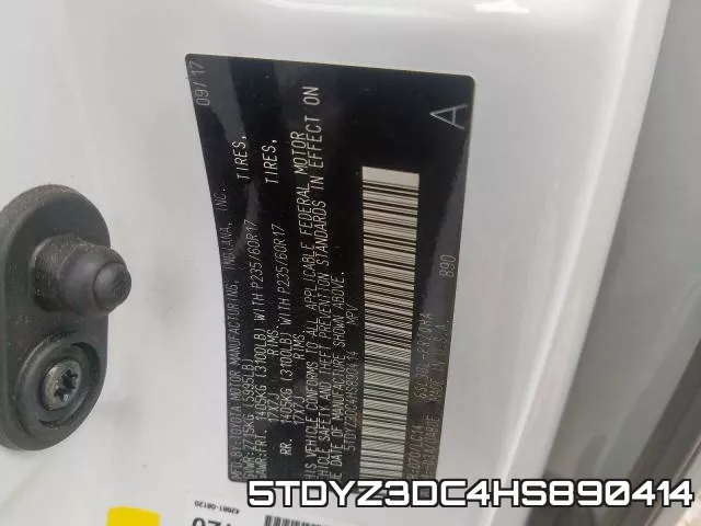 5TDYZ3DC4HS890414 фото 2