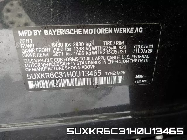 5UXKR6C31H0U13465 фото 2
