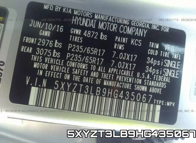 5XYZT3LB9HG435067 фото 6