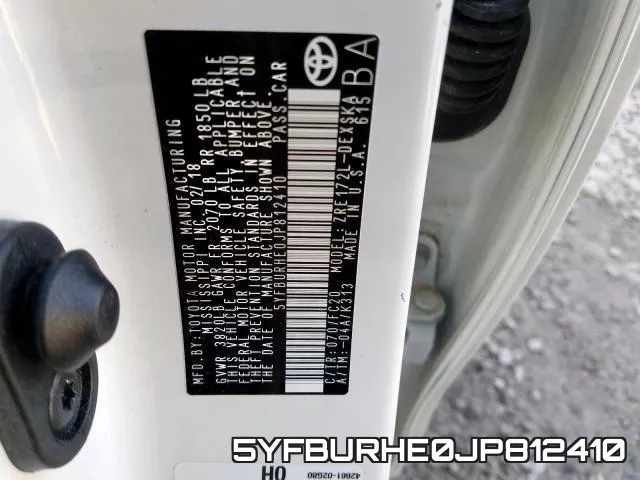 5YFBURHE0JP812410 фото 2