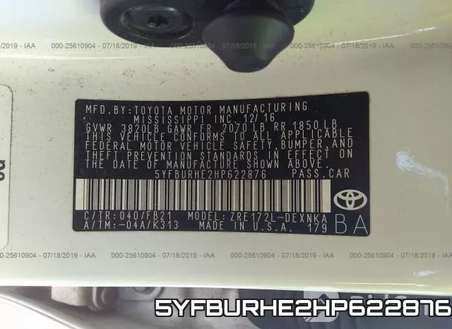 5YFBURHE2HP622876 фото 8
