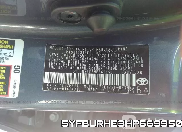 5YFBURHE3HP669950 фото 8