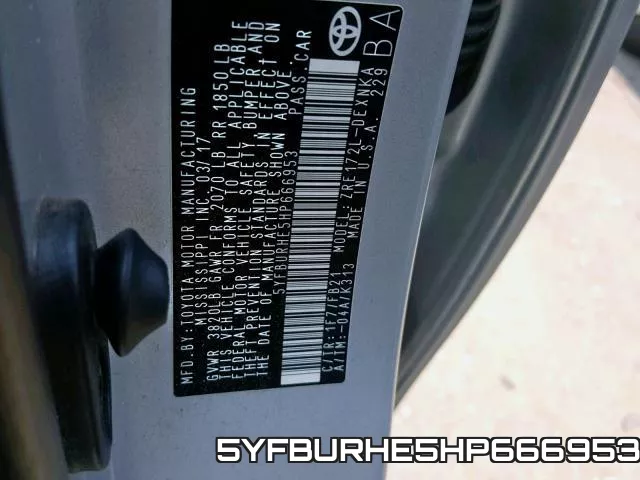 5YFBURHE5HP666953 фото 2