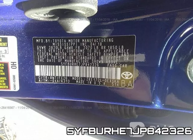 5YFBURHE7JP842326 фото 8