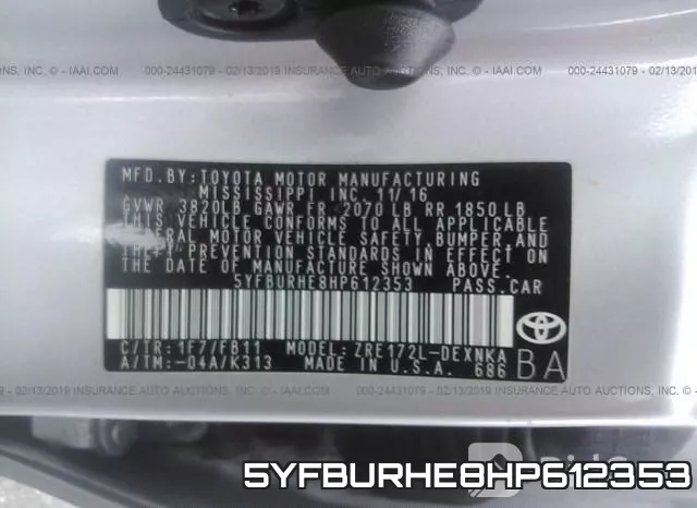 5YFBURHE8HP612353 фото 9