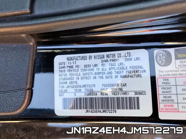 JN1AZ4EH4JM572279 фото 2