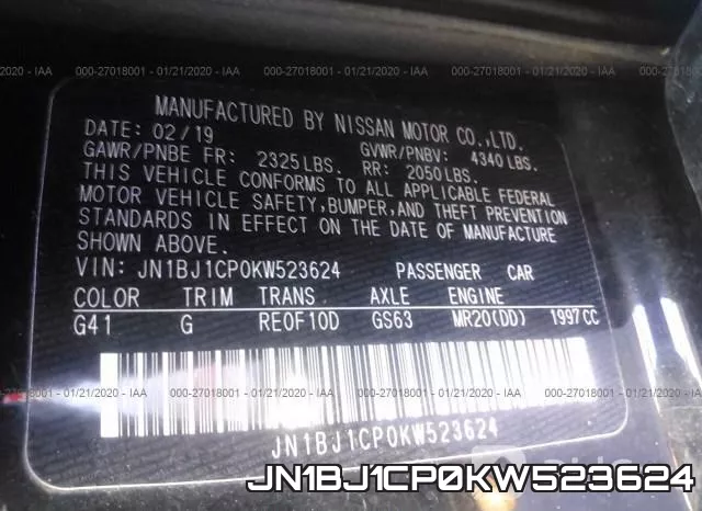 JN1BJ1CP0KW523624 фото 10