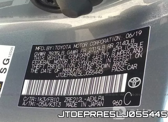 JTDEPRAE5LJ055445 фото 6
