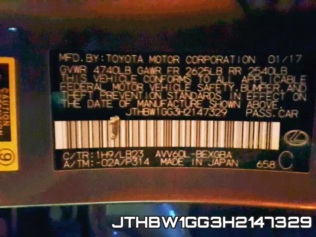 JTHBW1GG3H2147329 фото 2