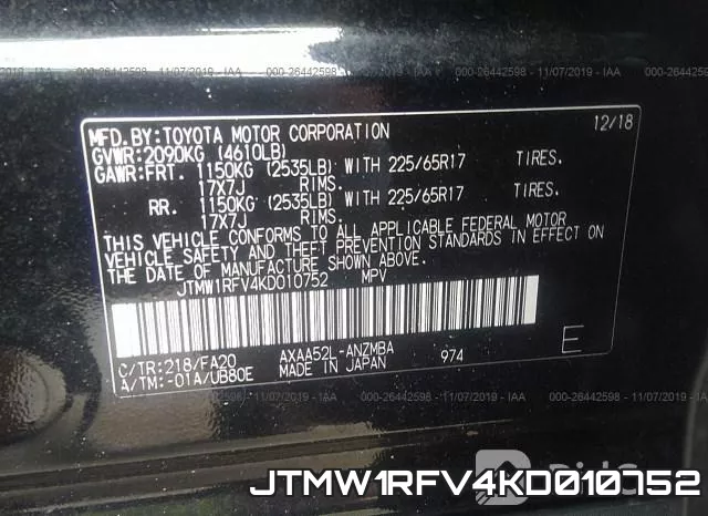 JTMW1RFV4KD010752 фото 9