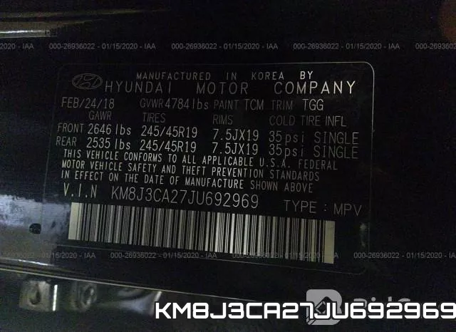 KM8J3CA27JU692969 фото 9