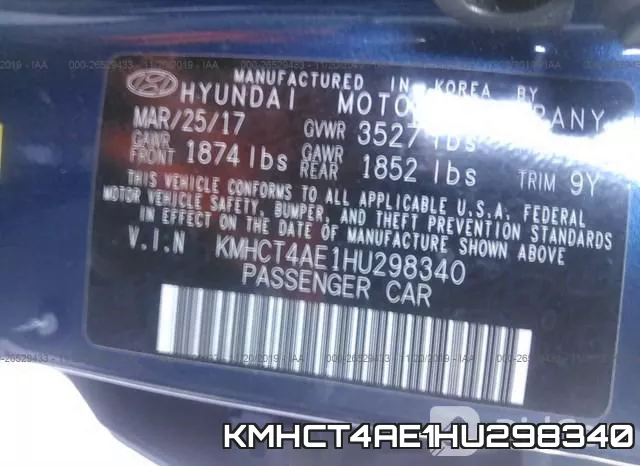 KMHCT4AE1HU298340 фото 7