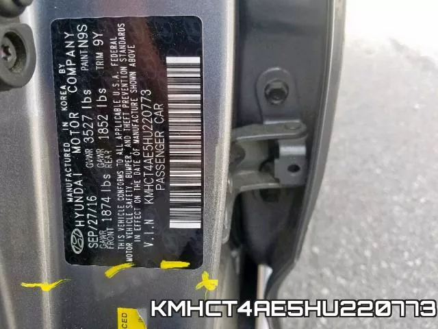 KMHCT4AE5HU220773 фото 2