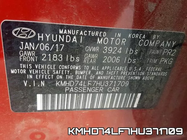 KMHD74LF7HU371709 фото 2