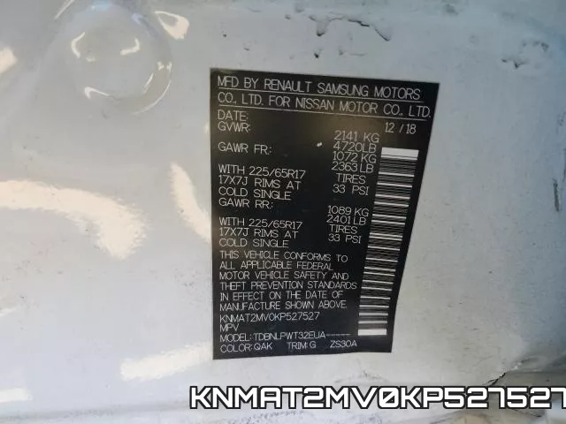KNMAT2MV0KP527527 фото 2