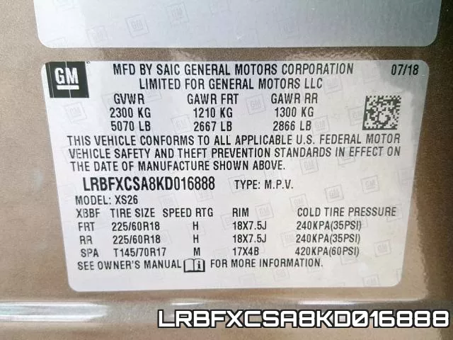 LRBFXCSA8KD016888 фото 2