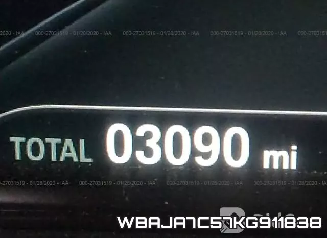 WBAJA7C57KG911838 фото 7