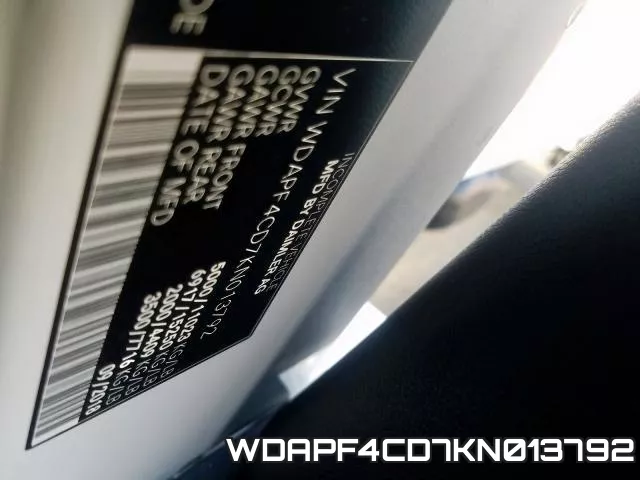 WDAPF4CD7KN013792 фото 2