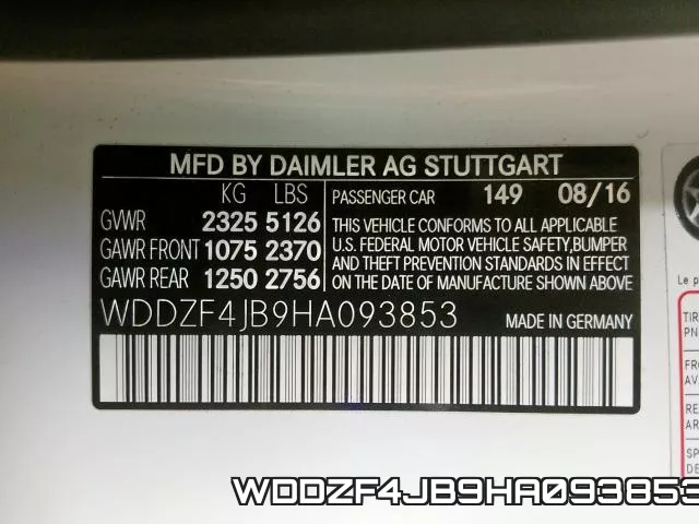 WDDZF4JB9HA093853 фото 2