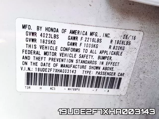 19UDE2F7XHA003143 фото 2