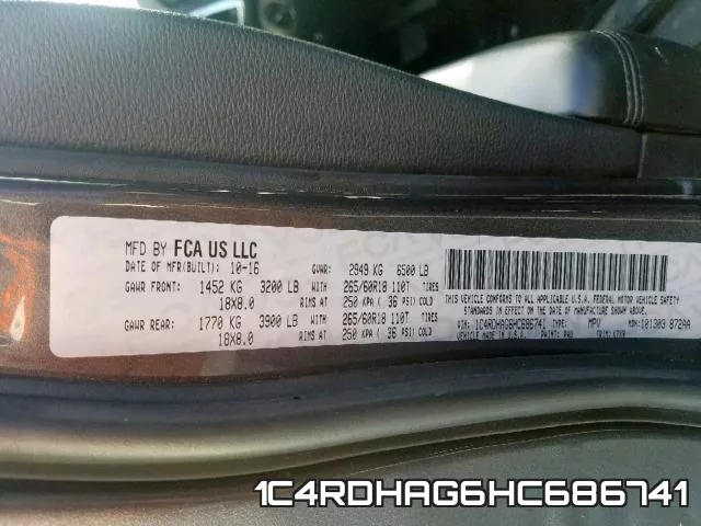 1C4RDHAG6HC686741 фото 2