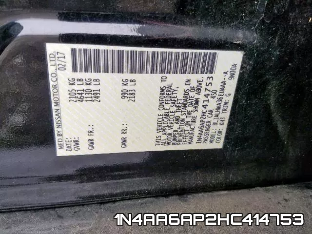 1N4AA6AP2HC414753 фото 2