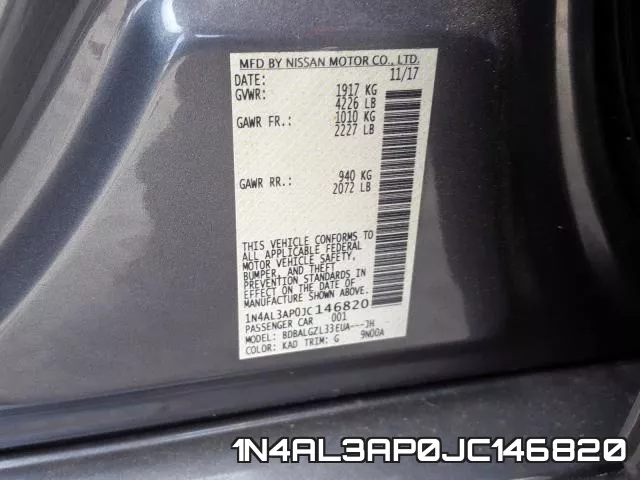 1N4AL3AP0JC146820 фото 2