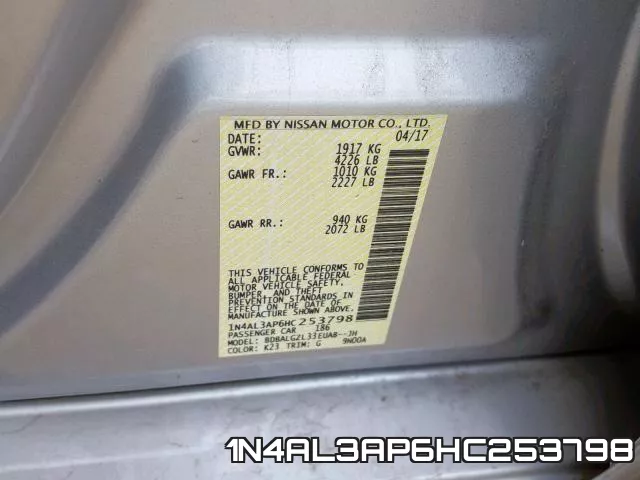 1N4AL3AP6HC253798 фото 2