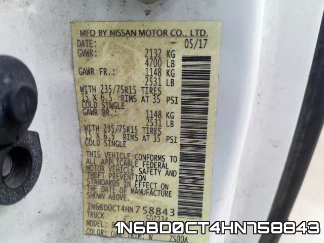 1N6BD0CT4HN758843 фото 2