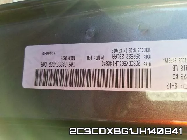 2C3CDXBG1JH140841 фото 2