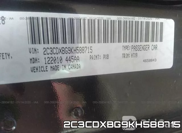 2C3CDXBG9KH588715 фото 8