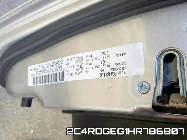 2C4RDGEG1HR786807 фото 2