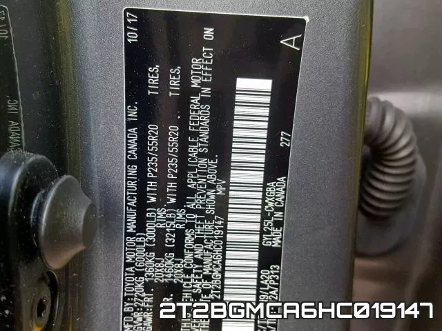 2T2BGMCA6HC019147 фото 2