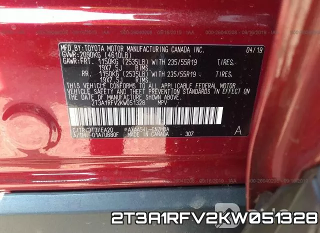 2T3A1RFV2KW051328 фото 8
