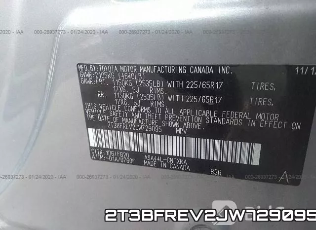 2T3BFREV2JW729095 фото 8