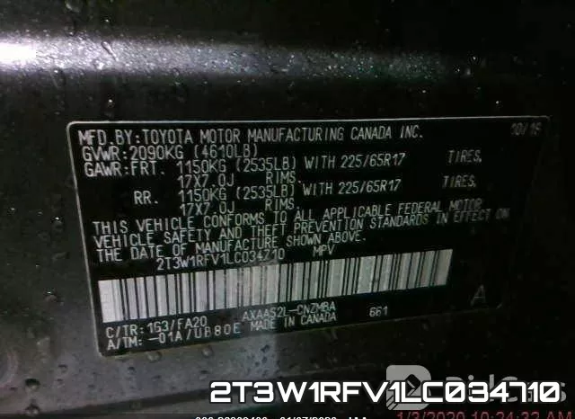 2T3W1RFV1LC034710 фото 6