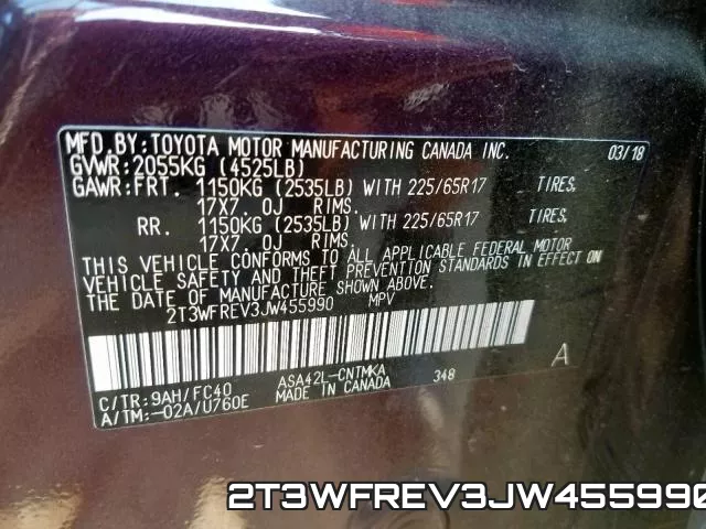 2T3WFREV3JW455990 фото 2