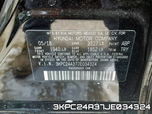 3KPC24A37JE034324 фото 2