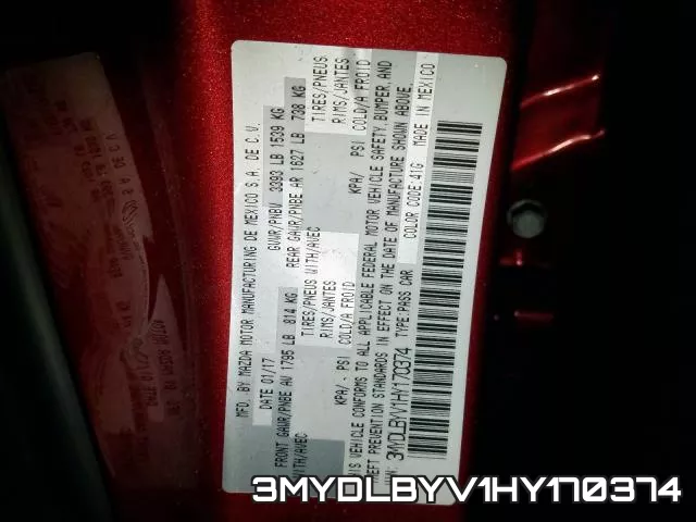 3MYDLBYV1HY170374 фото 2