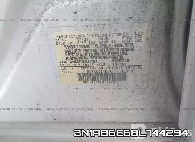 3N1AB6E68L744294 фото 8