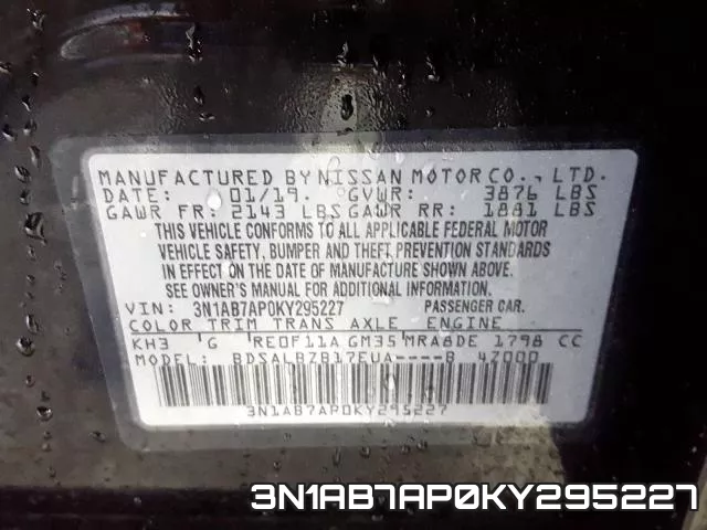 3N1AB7AP0KY295227 фото 2