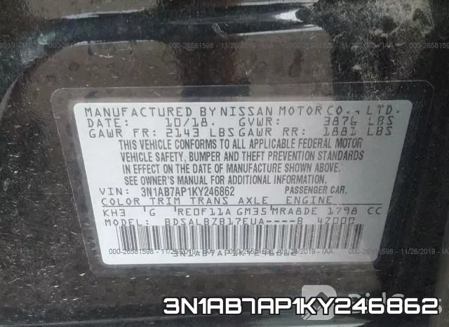 3N1AB7AP1KY246862 фото 6