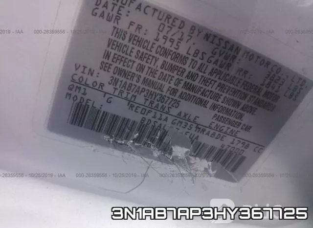 3N1AB7AP3HY367725 фото 8