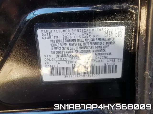 3N1AB7AP4HY368009 фото 2