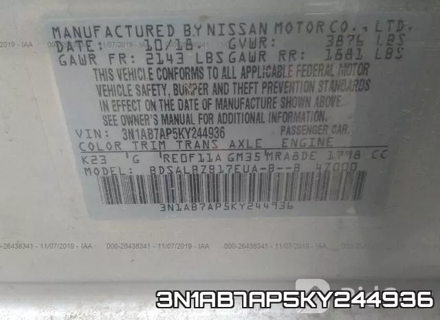 3N1AB7AP5KY244936 фото 10