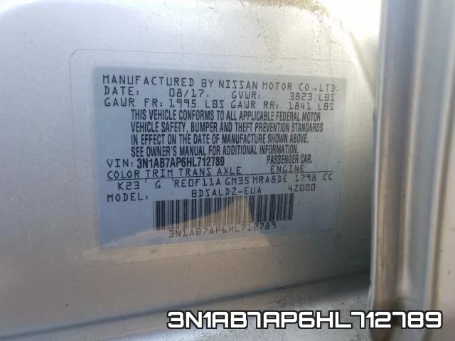 3N1AB7AP6HL712789 фото 2
