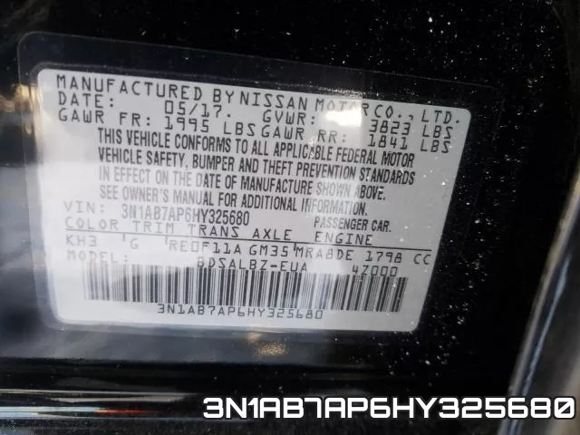 3N1AB7AP6HY325680 фото 2