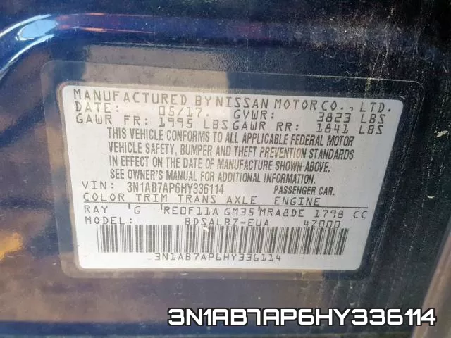 3N1AB7AP6HY336114 фото 2